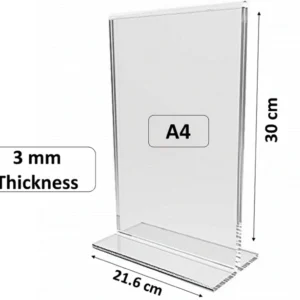A4 Acrylic Display Stand (T Shape) - Image 2