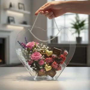 Heart Shape Clear Gift Bag - Image 4